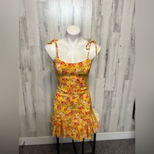 Yellow floral dress